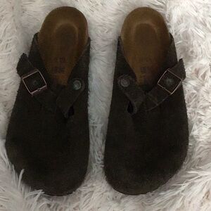 Brown Suede Birkenstock Slip-On Sandals size 7